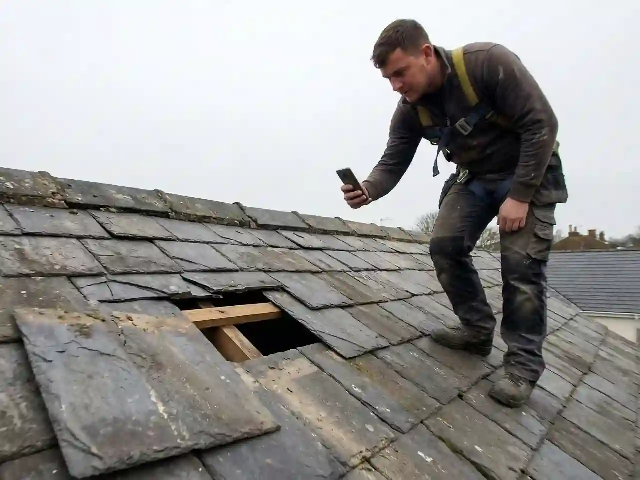 Inspection visuelle complète adaptée aux toitures ruthénoises en tuile romane